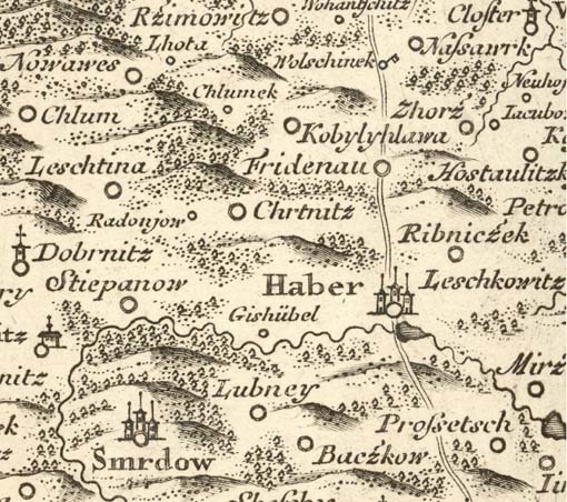 Mapa z roku 1720